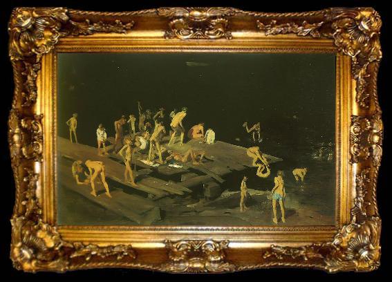 framed  George Wesley Bellows Forty two Kids, ta009-2